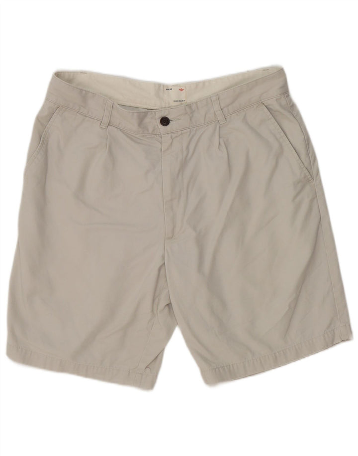 Dockers Mens Khakis Chino Shorts W34 Grande Algodão Cinza