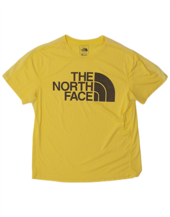Camiseta gráfica masculina The North Face Top amarelo médio
