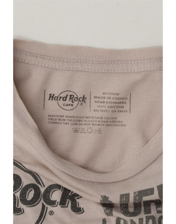 Camiseta masculina com estampa Hard Rock Cafe Praga, algodão branco médio