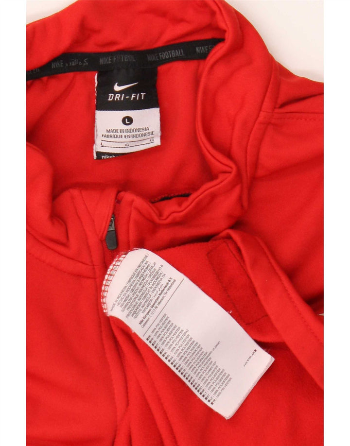 Nike masculino FCA Augsburg gráfico pulôver agasalho top grande bloco colorido vermelho