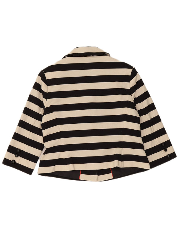 Jaqueta blazer feminina Marks & Spencer UK 14 listrada preta média