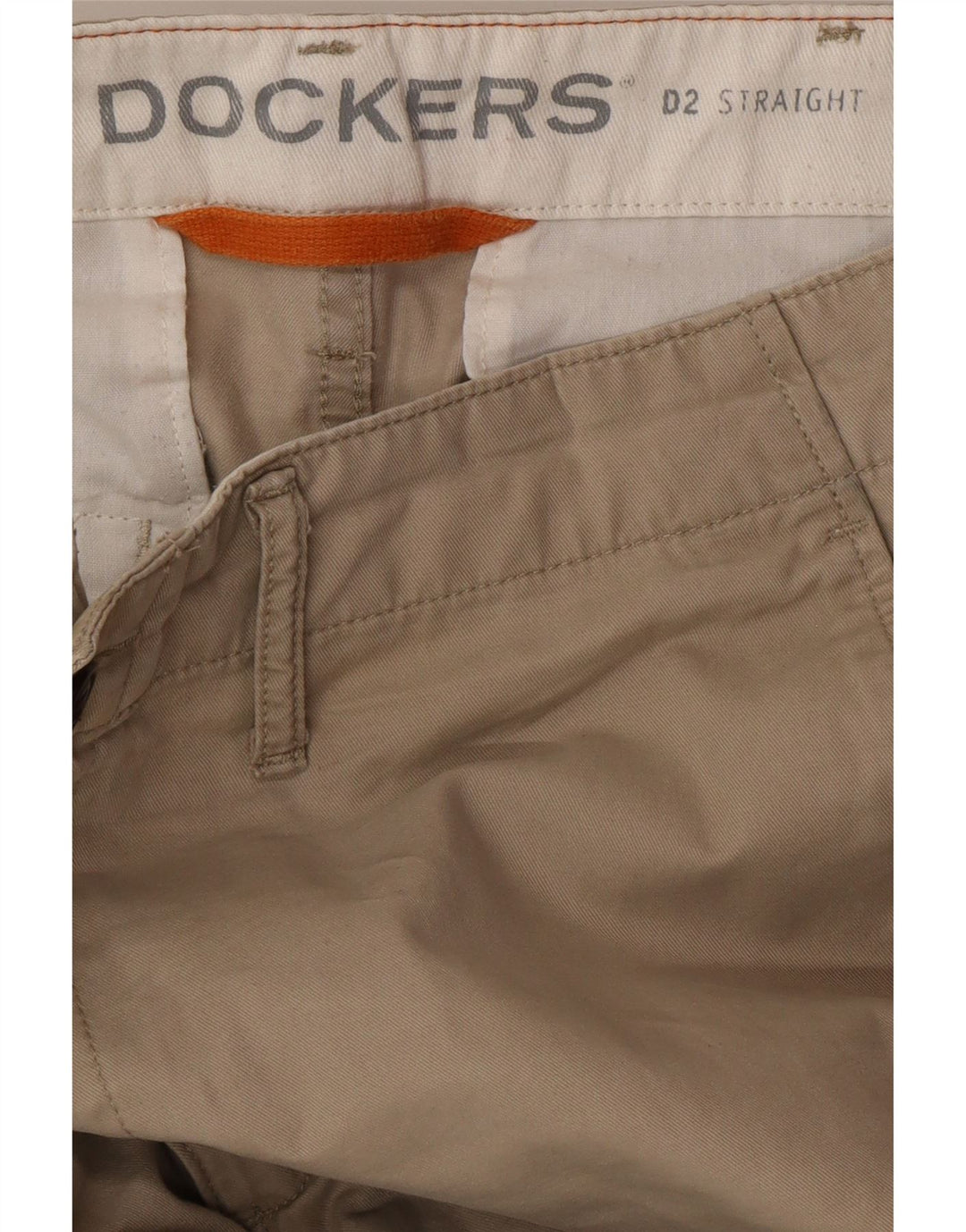 Calça Chino masculina DOCKERS reta W32 L34 bege algodão clássico