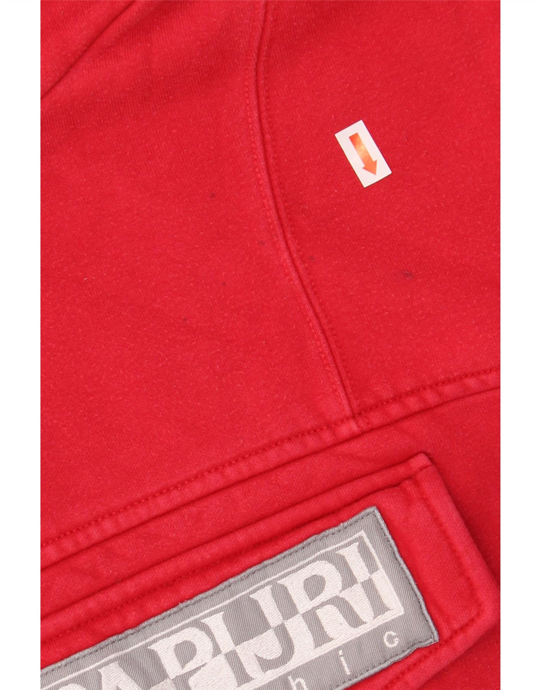 NAPAPIJRI moletom com capuz gráfico masculino médio algodão vermelho