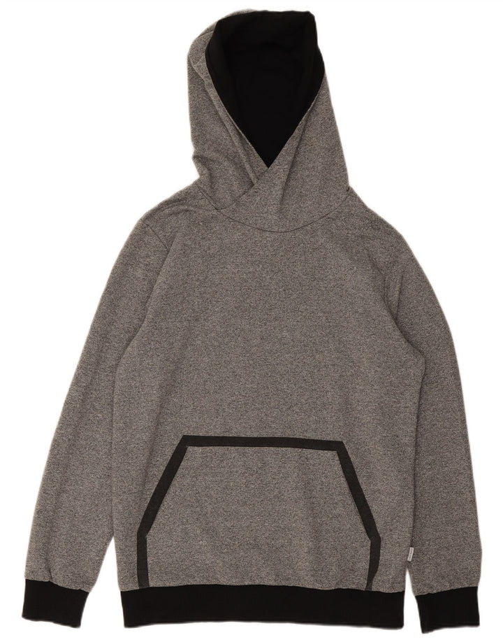 Jack & Jones moletom com capuz masculino cinza médio colorblock poliéster
