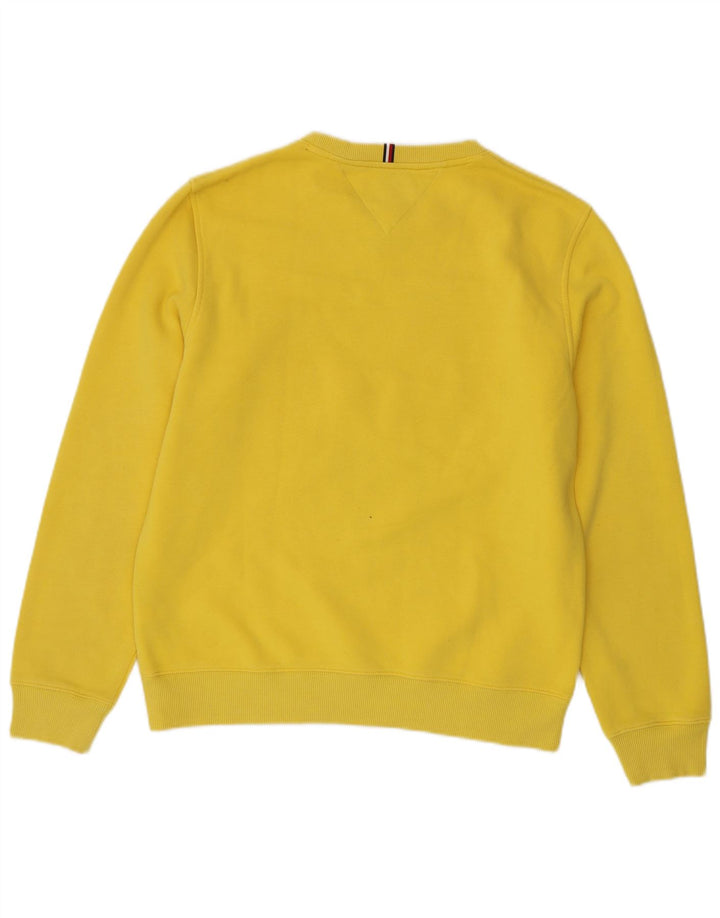 Tommy Hilfiger moletom gráfico masculino jumper médio algodão amarelo