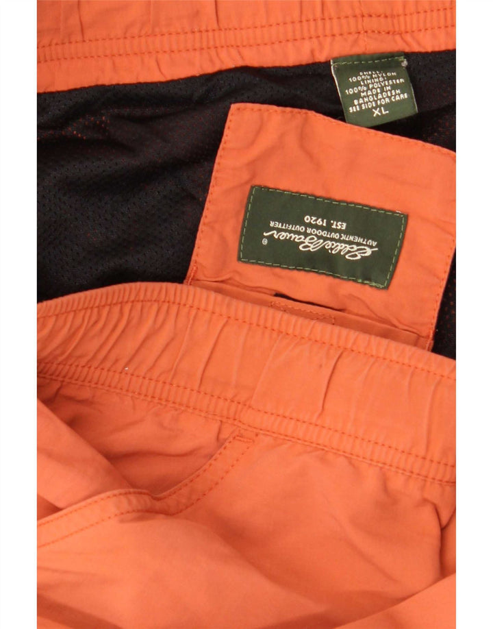 Shorts esportivos masculinos Eddie Bauer XL laranja nylon
