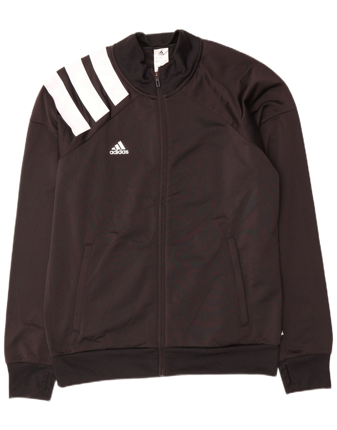 Adidas Mens Treino Top Jaqueta Grande Poliéster Colorblock Preto