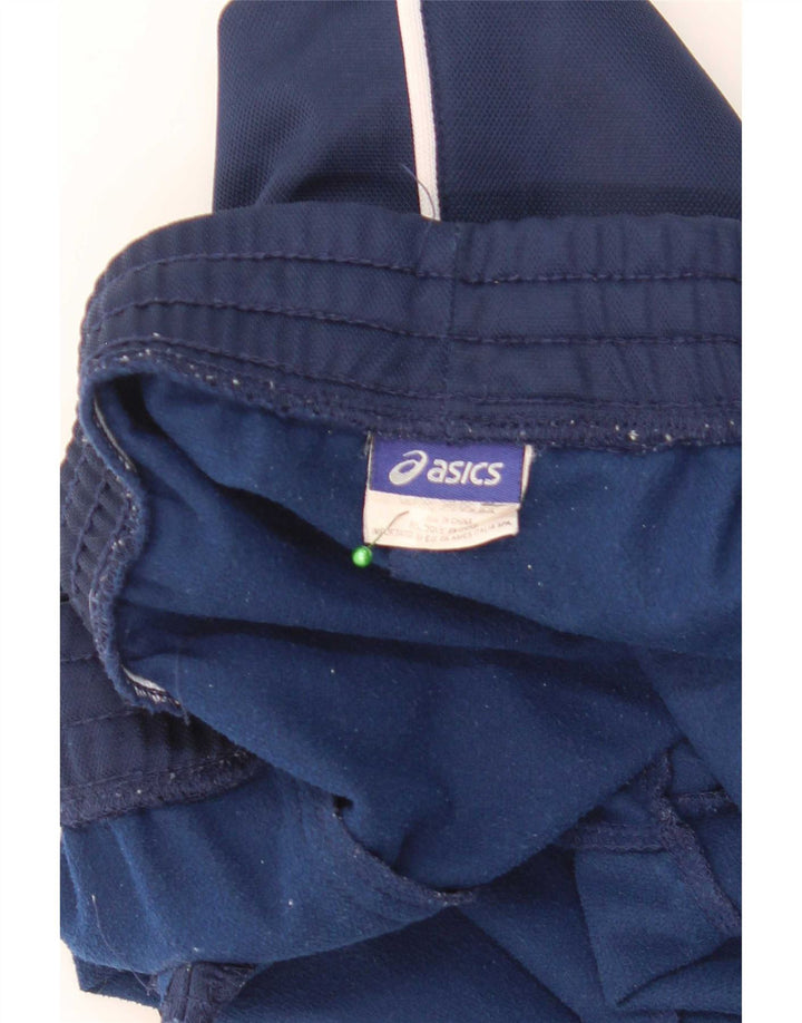 Calça de treino masculina Asics grande poliéster azul marinho