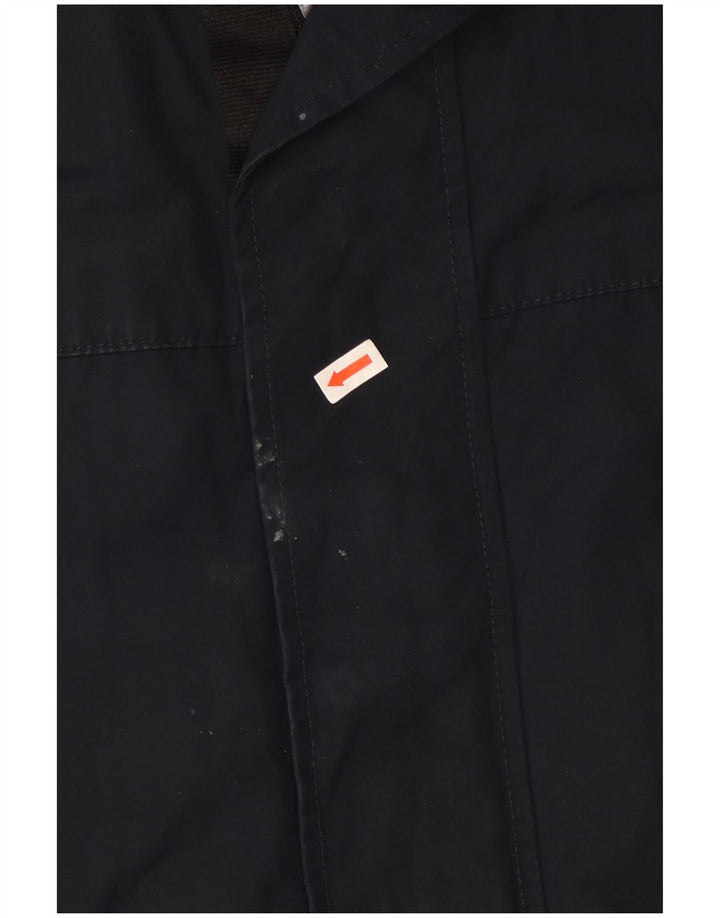 Jaqueta utilitária masculina com capuz Marks & Spencer Reino Unido 38 algodão azul marinho médio
