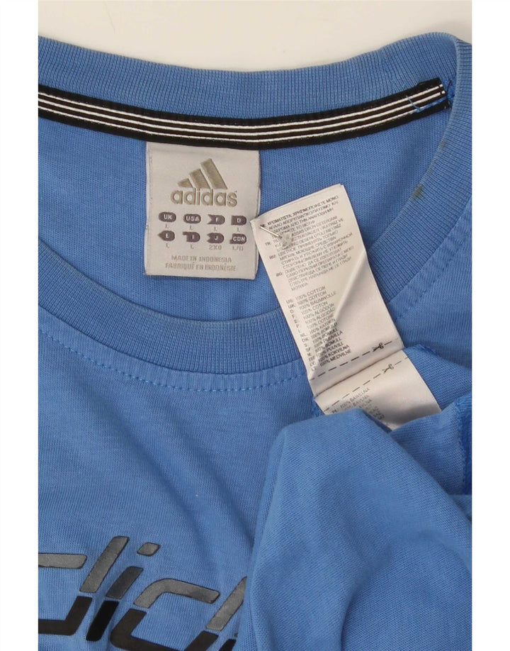 Adidas Camiseta Masculina Graphic Top Grande Algodão Azul