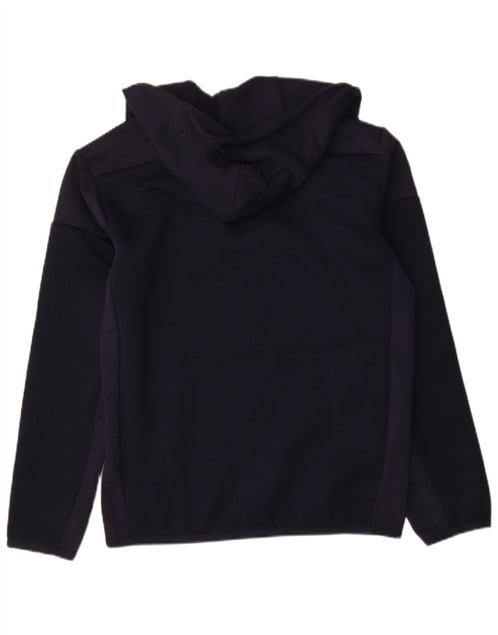 Suéter Adidas Masculino Zip com Capuz Médio Azul Marinho Colorblock Poliéster