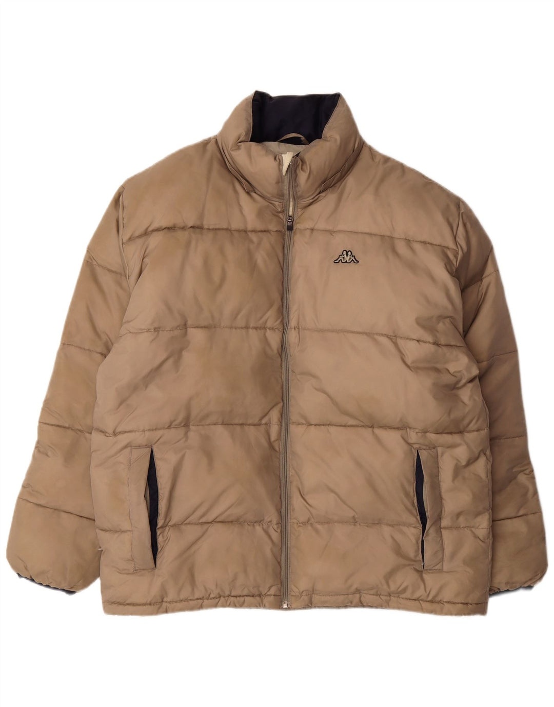 Jaqueta acolchoada masculina KAPPA UK 40 grande cinza poliamida