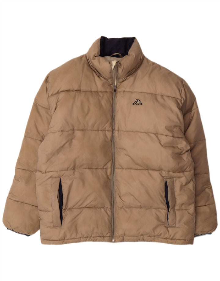 Jaqueta acolchoada masculina KAPPA UK 40 grande cinza poliamida