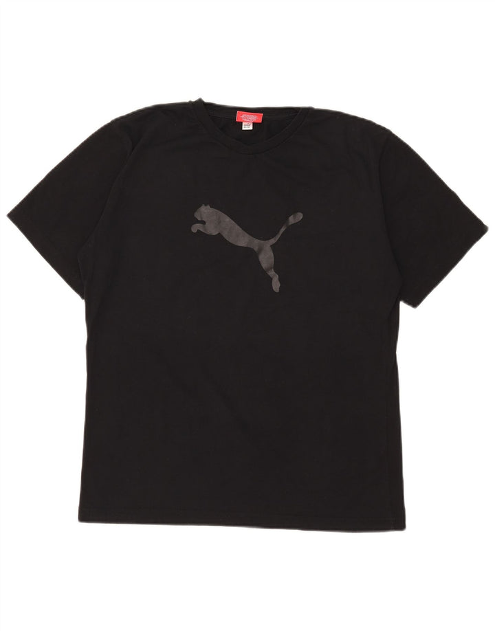Puma Camiseta Feminina Graphic Top UK 12 Médio Preto Poliéster