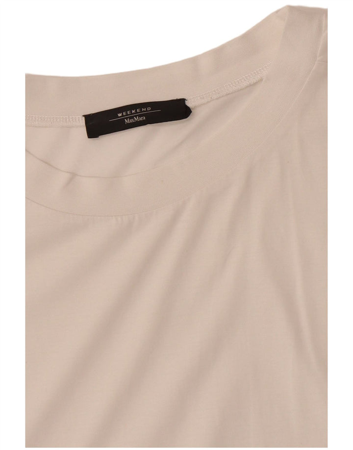Max Mara Camiseta feminina de fim de semana Top UK 16 Grande Branco