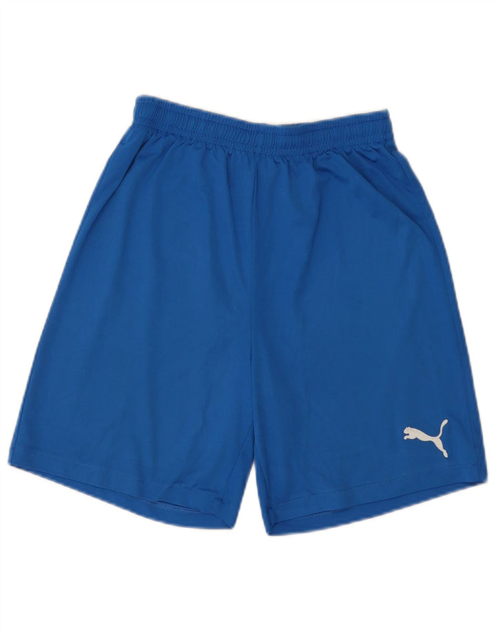 Shorts esportivos masculinos Puma pequeno azul poliéster