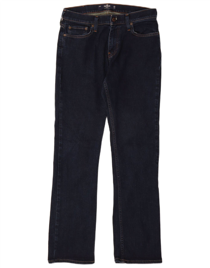 Calça jeans feminina HOLLISTER Bootcut W30 L32 azul marinho algodão
