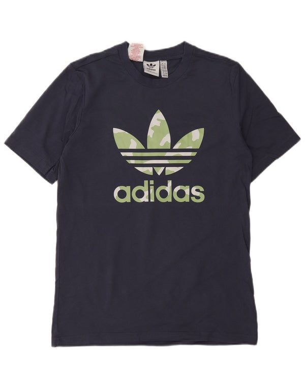 Camiseta Adidas Menino Graphic Top 11-12 Anos Azul Marinho Algodão