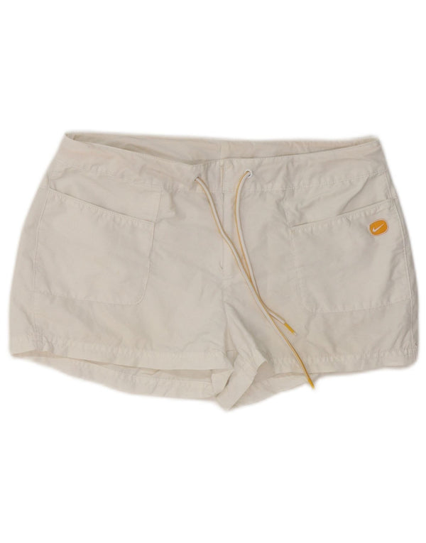 Shorts feminino casual Nike UK 12 médio W32 branco