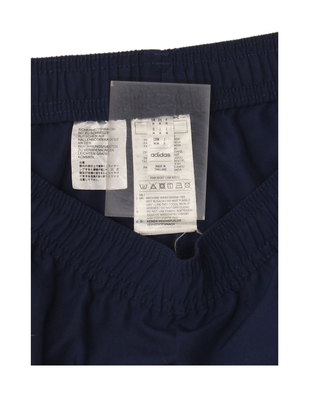 Calça de treino masculina Adidas médio azul marinho poliéster
