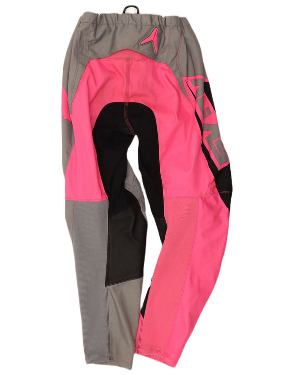 Calça feminina Alias ​​A 2 Slim Moto Racer W32 L28 cinza colorblock
