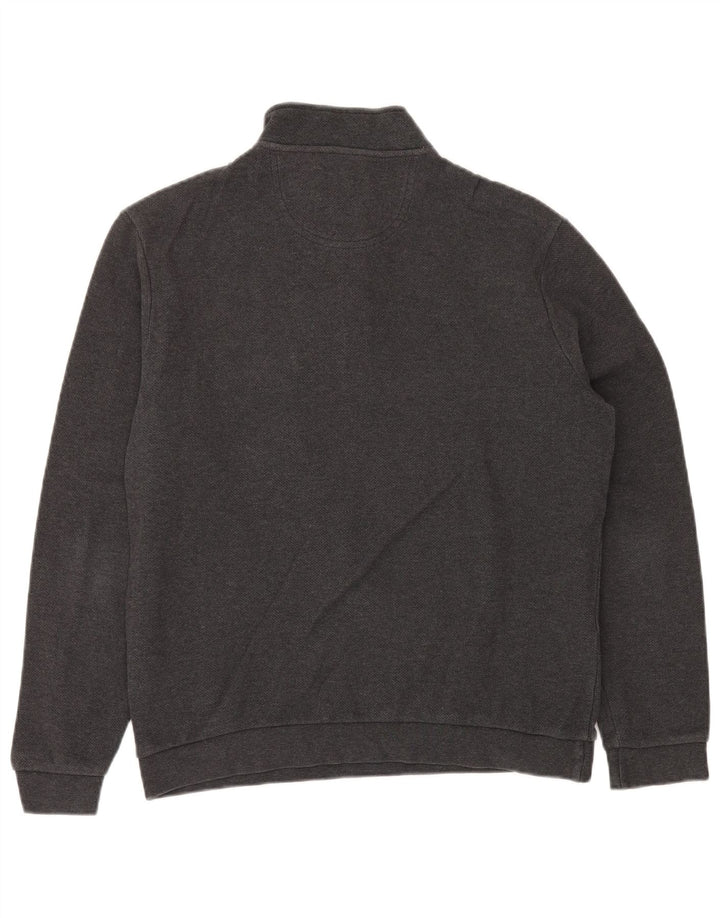 Pierre Cardin moletom masculino com zíper e gola alta algodão cinza médio