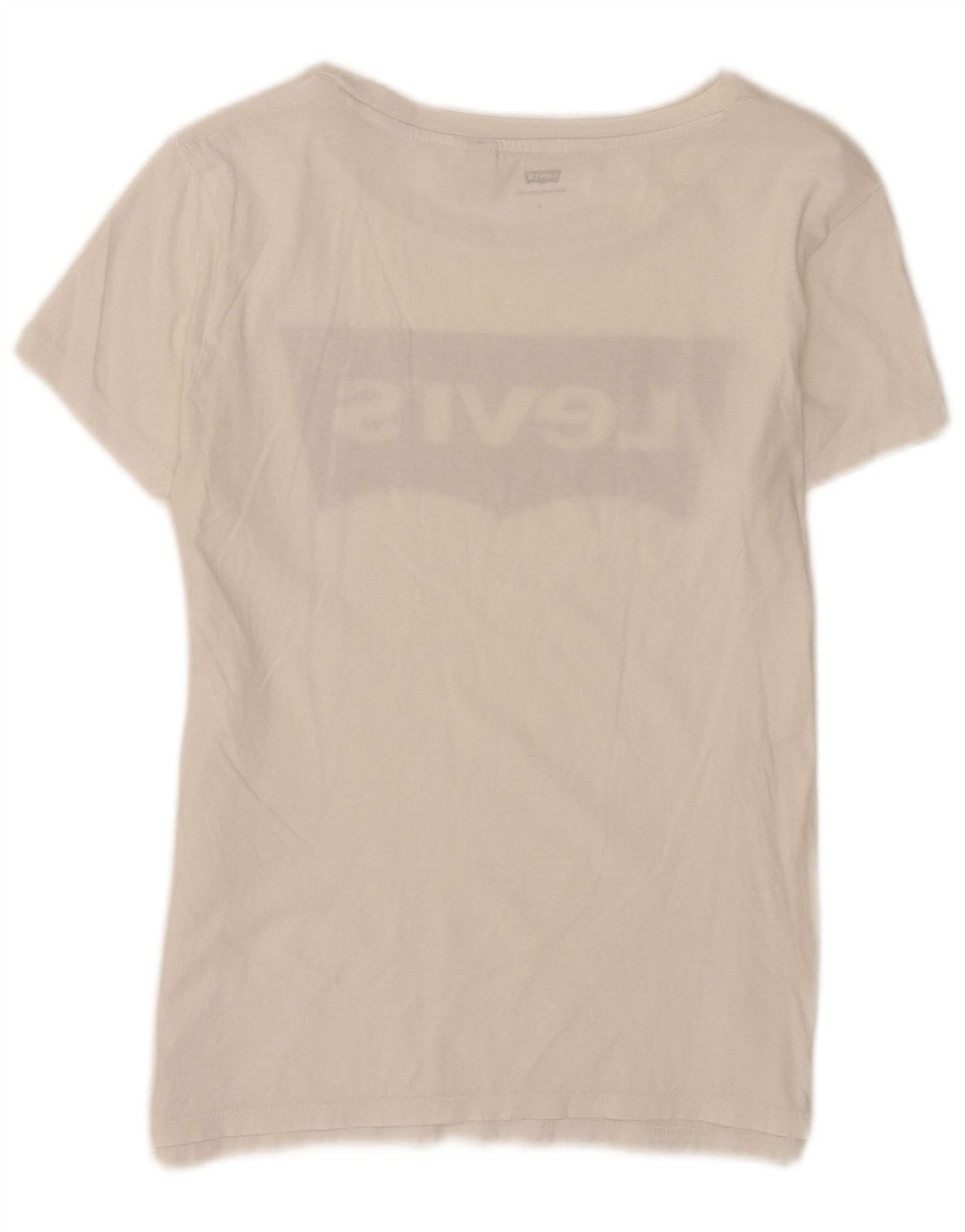 Camiseta feminina gráfica Levi's UK 10 pequena branca