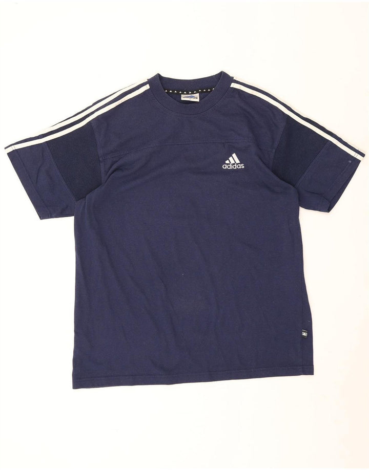 Camiseta masculina Adidas grande algodão azul marinho
