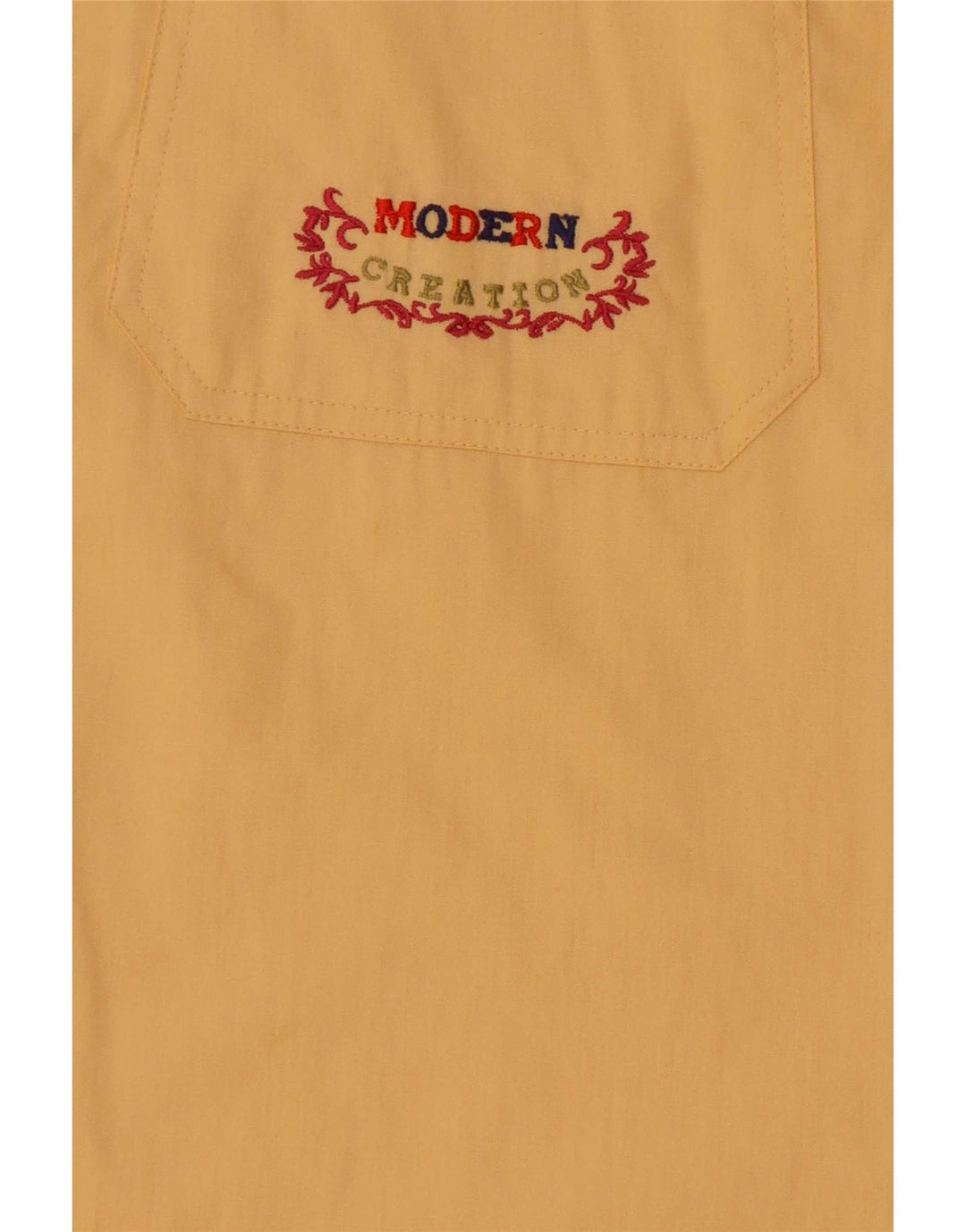 Camisa feminina vintage folgada UE 38 algodão amarelo médio