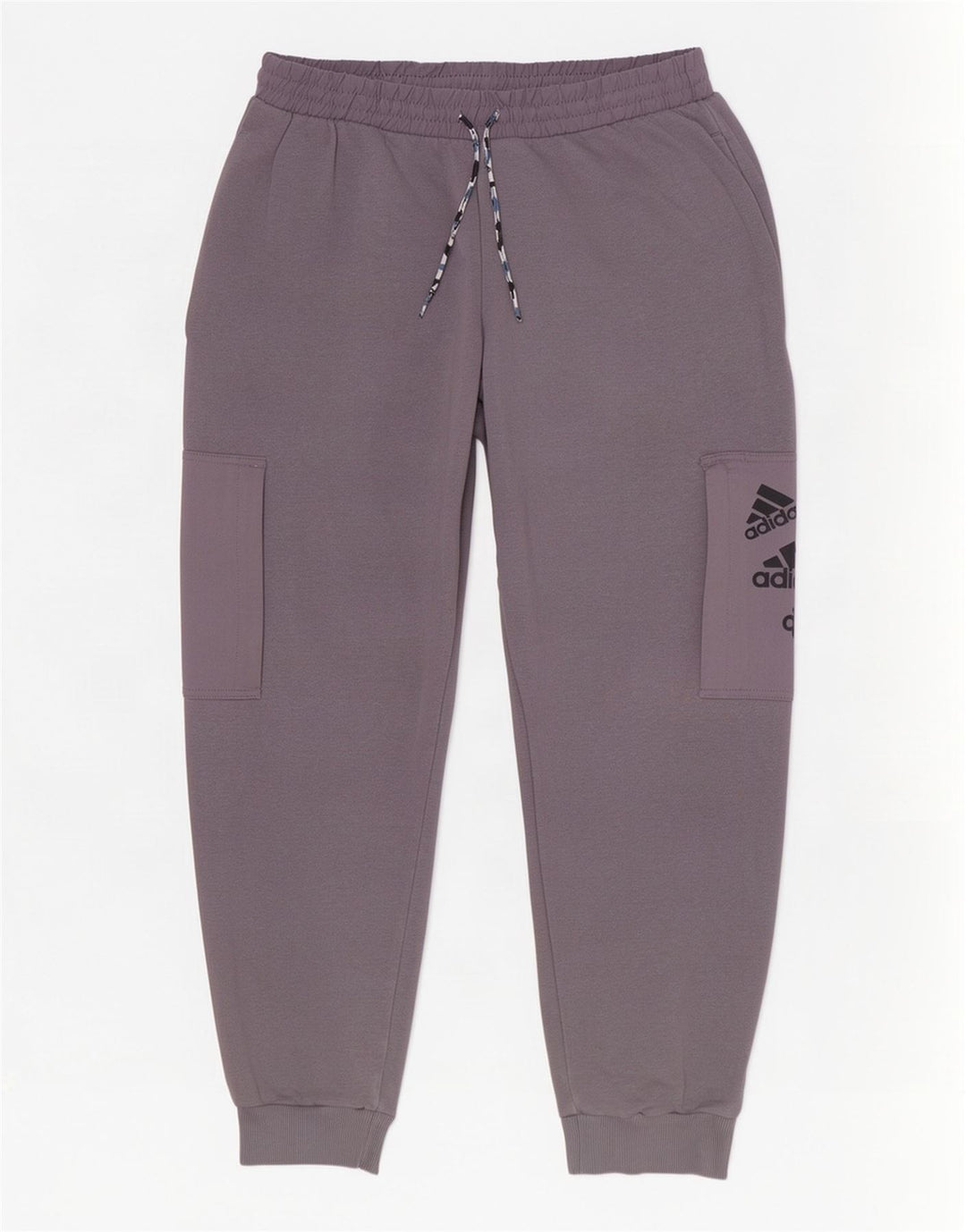 Adidas masculino gráfico cargo calças de treino joggers algodão cinza médio