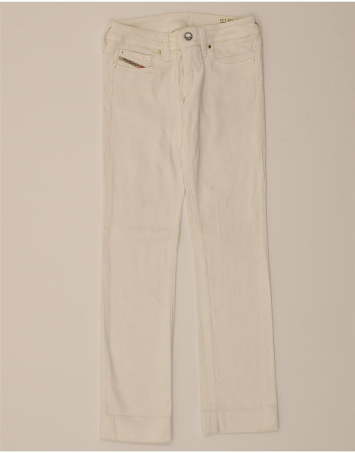 DIESEL Womens Lowky Straight Jeans W25 L28 White Vintage Diesel and Second-Hand Diesel from Messina Hembry 