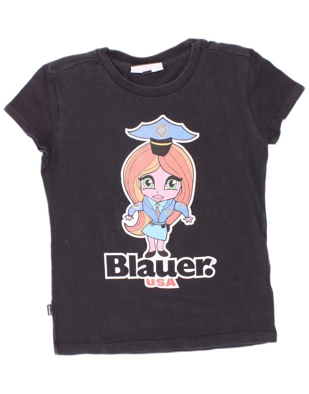 Camiseta gráfica feminina Blauer 9-10 anos preta