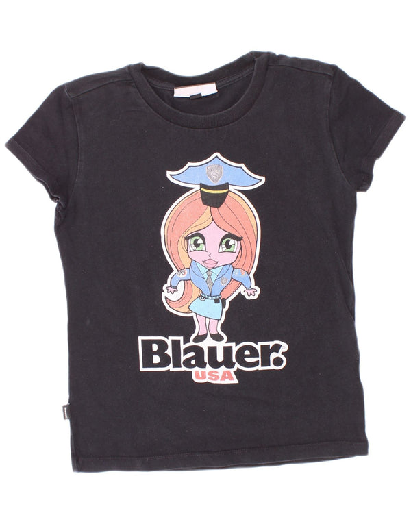Camiseta gráfica feminina Blauer 9-10 anos preta