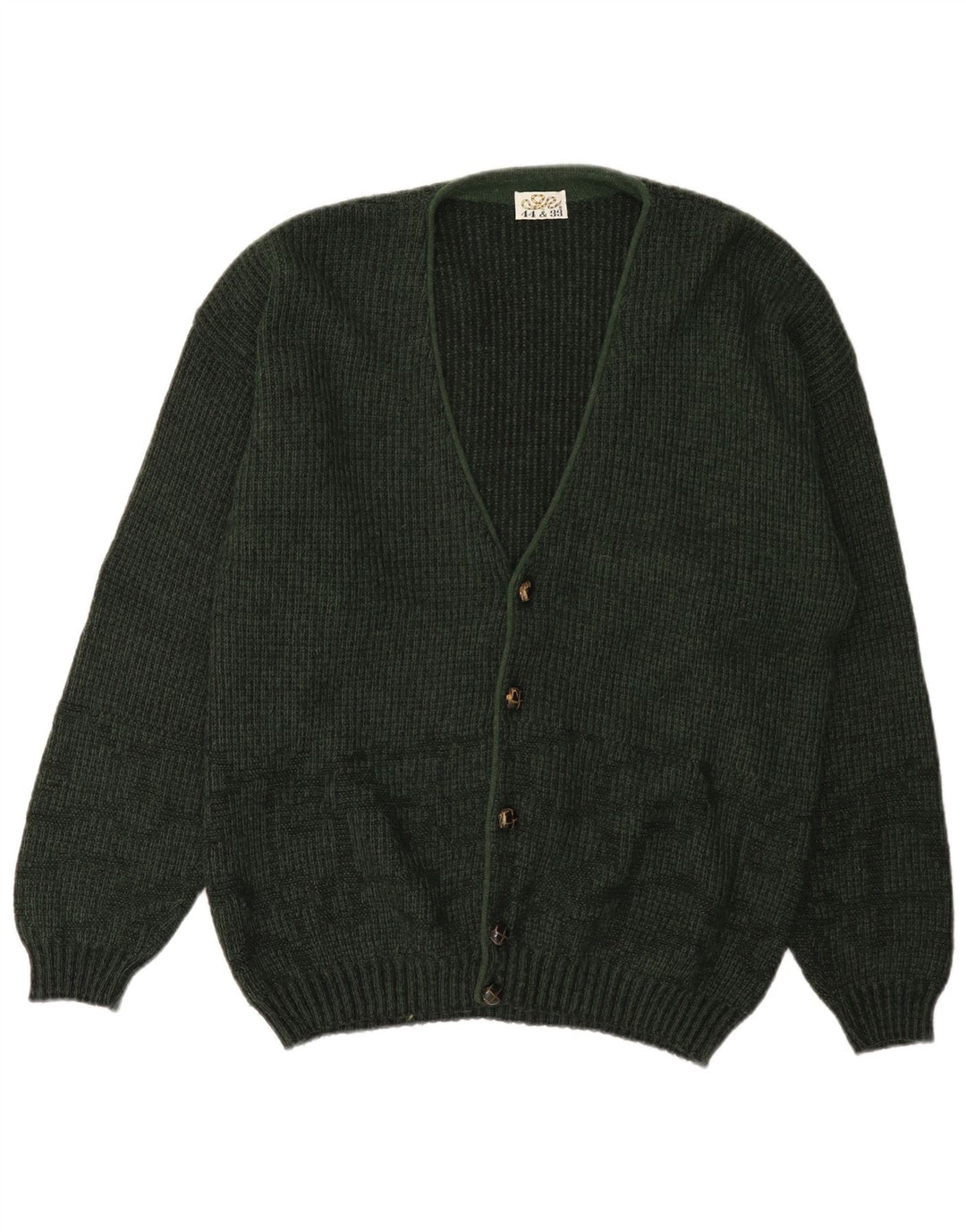 Suéter Cardigan Masculino Vintage Grande Verde