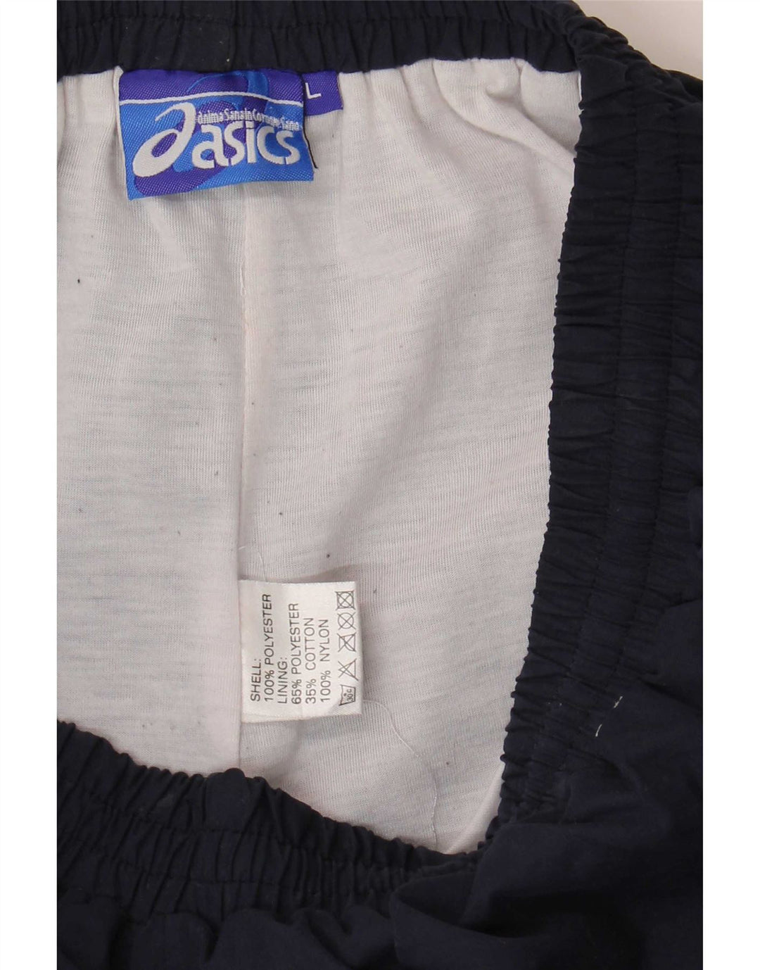 Calça de treino masculina Asics Joggers grande poliéster azul marinho
