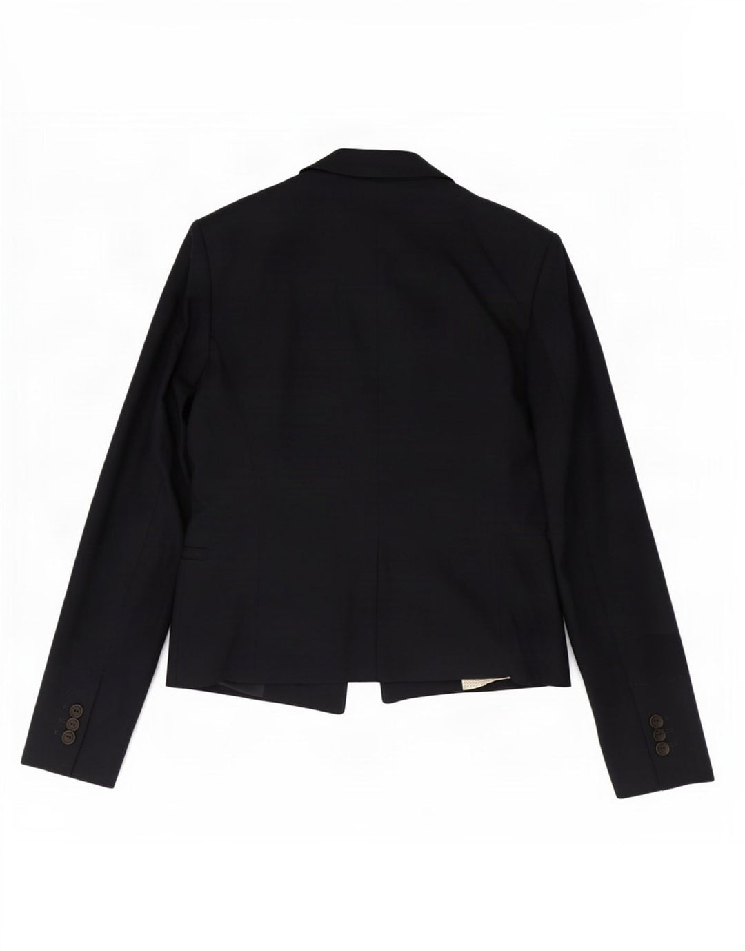 Jaqueta blazer feminina Zara com 1 botão Reino Unido 12 algodão azul marinho médio