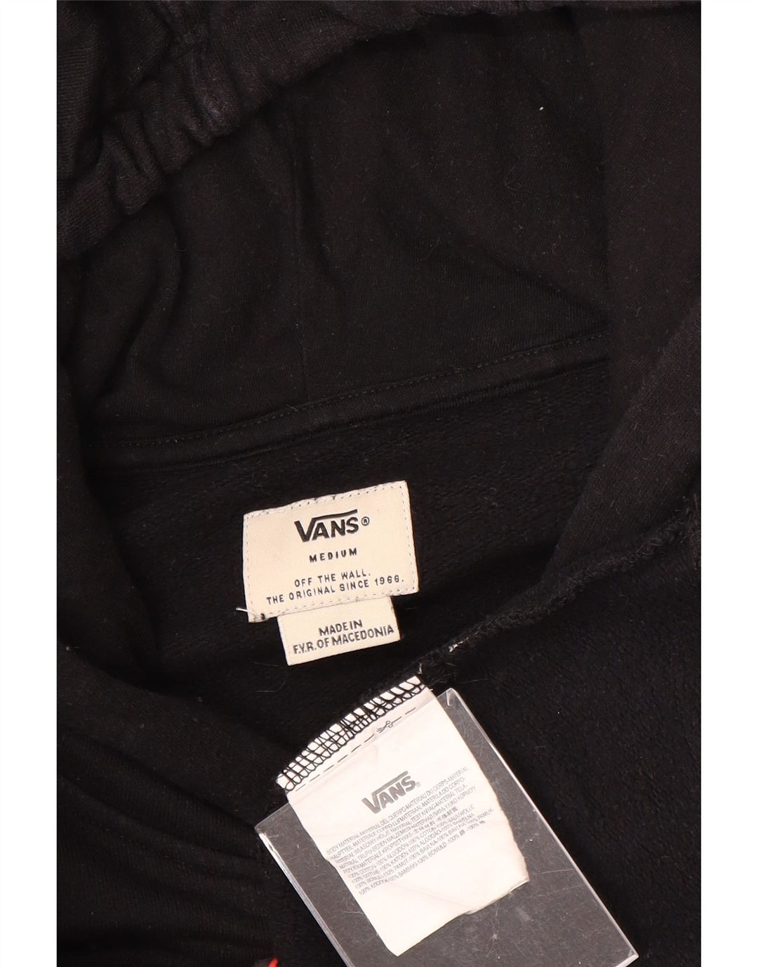 VANS masculino gráfico moletom com capuz médio algodão preto