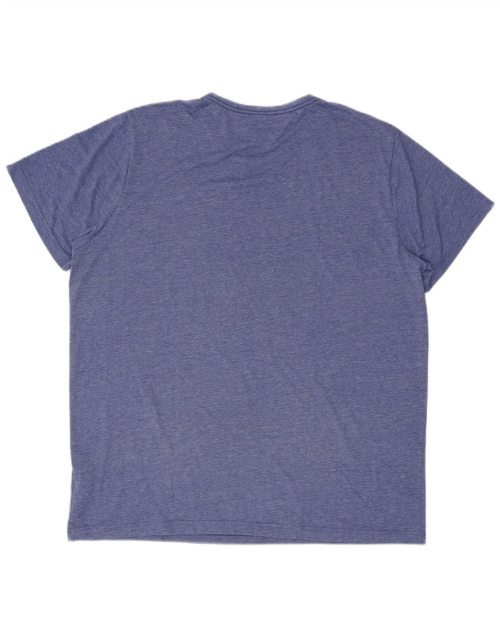 Camiseta masculina gráfica Puma 2XL poliéster manchado azul