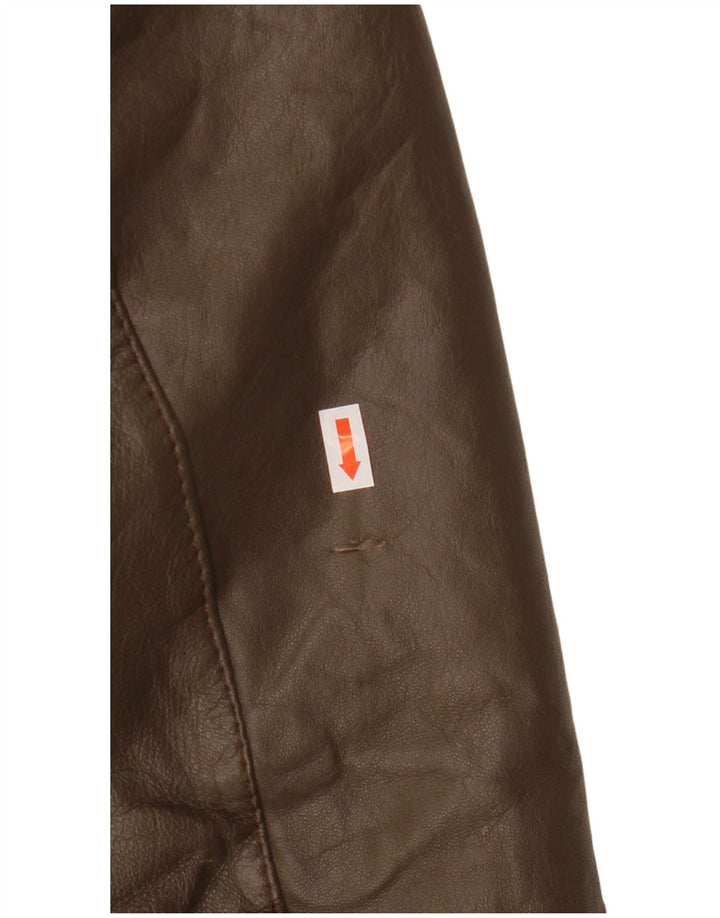 Jaqueta de couro masculina VINTAGE Reino Unido 38 couro marrom médio