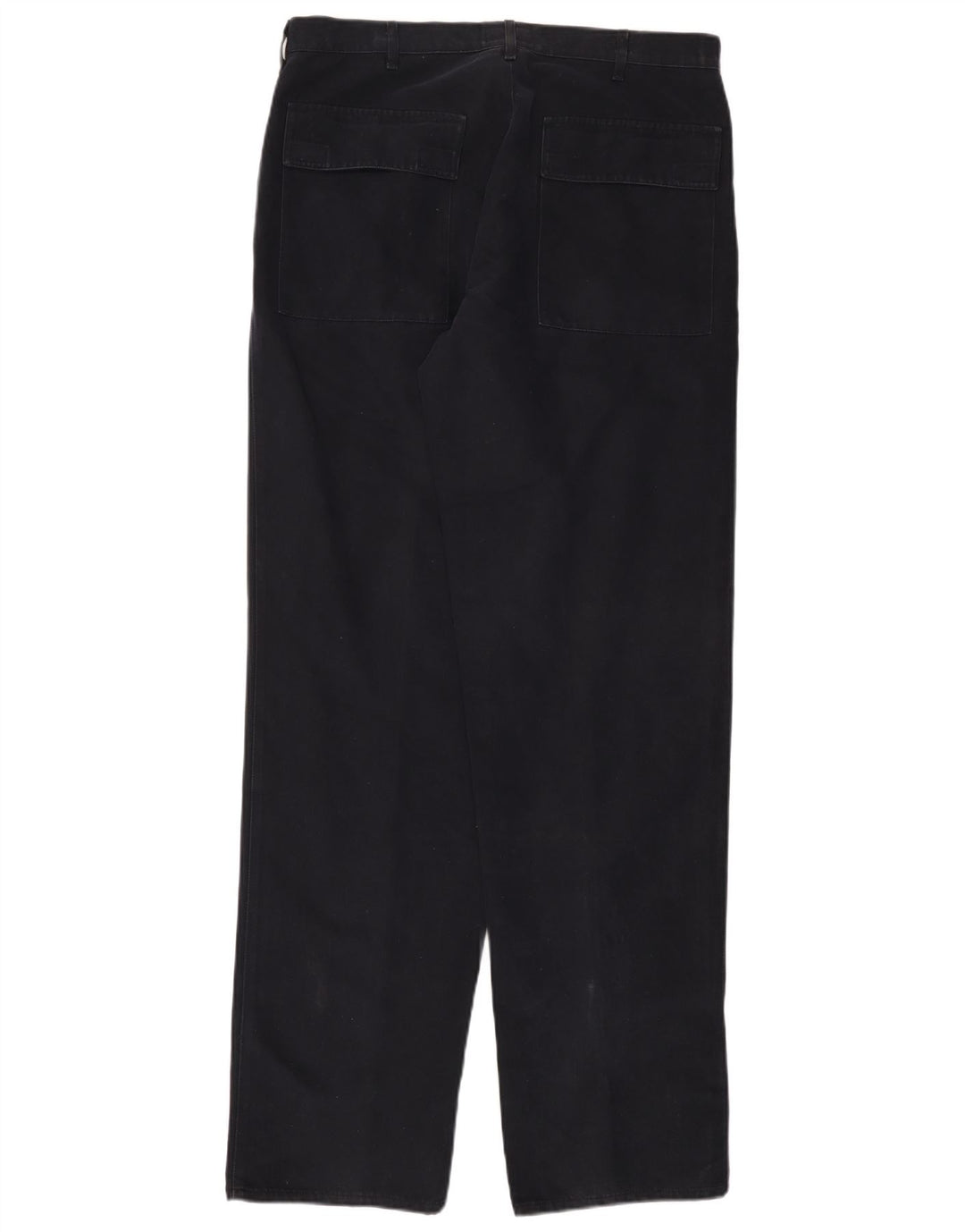 ARMANI Mens Straight Chino Calças EU 52 XL W36 L36 Azul Marinho Algodão