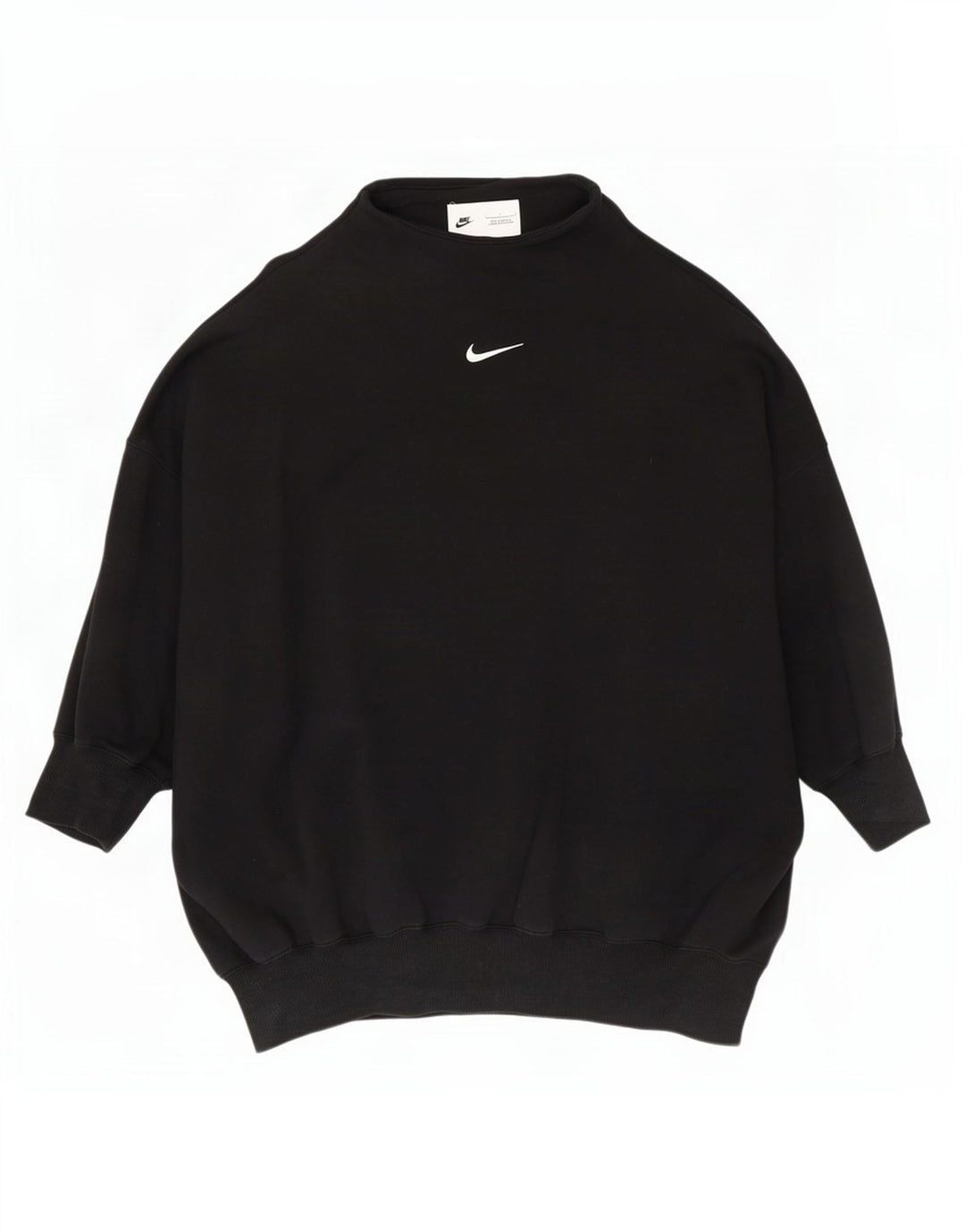 Nike feminino oversized moletom jumper reino unido 16 grande algodão preto