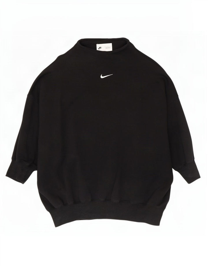 Nike feminino oversized moletom jumper reino unido 16 grande algodão preto