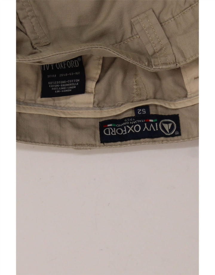 Shorts cargo masculino IVY OXFORD IT 52 XL W38 algodão bege