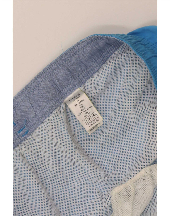 Shorts de natação masculino Marks & Spencer 2XL poliéster azul