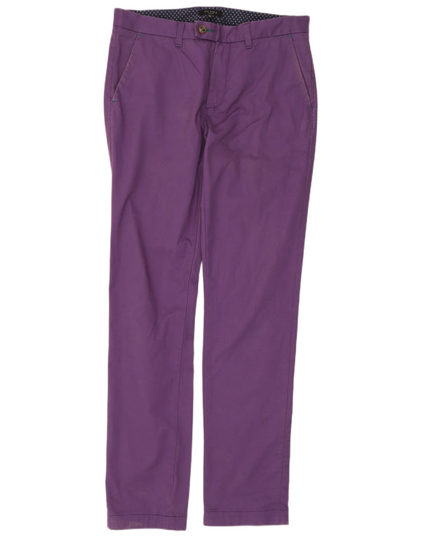 Calça Chino Masculina Slim Ted Baker W32 L33 Algodão Roxo