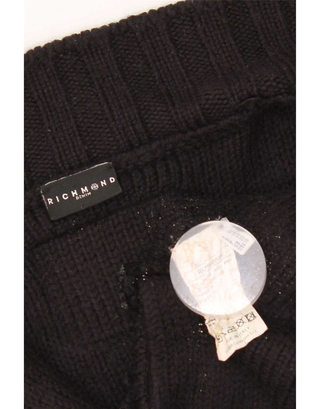 Suéter cardigã feminino Richmond UK 20 2XL lã preta
