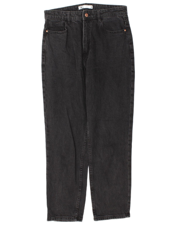 Zara Jeans Cônicos Femininos EU 40 Médio W30 L28 Cinza