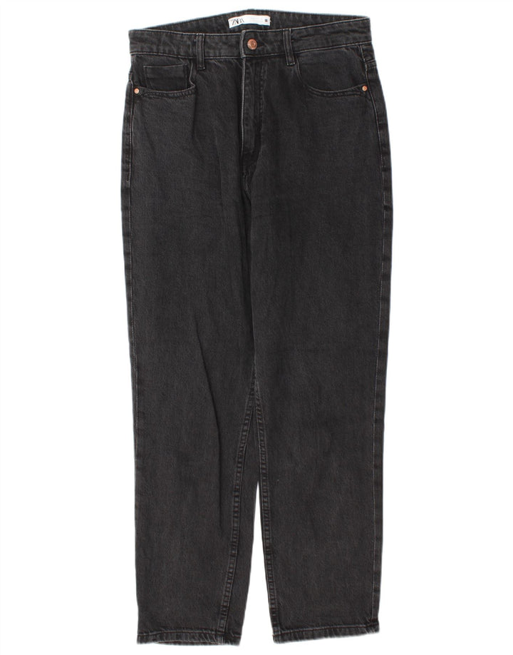 Zara Jeans Cônicos Femininos EU 40 Médio W30 L28 Cinza