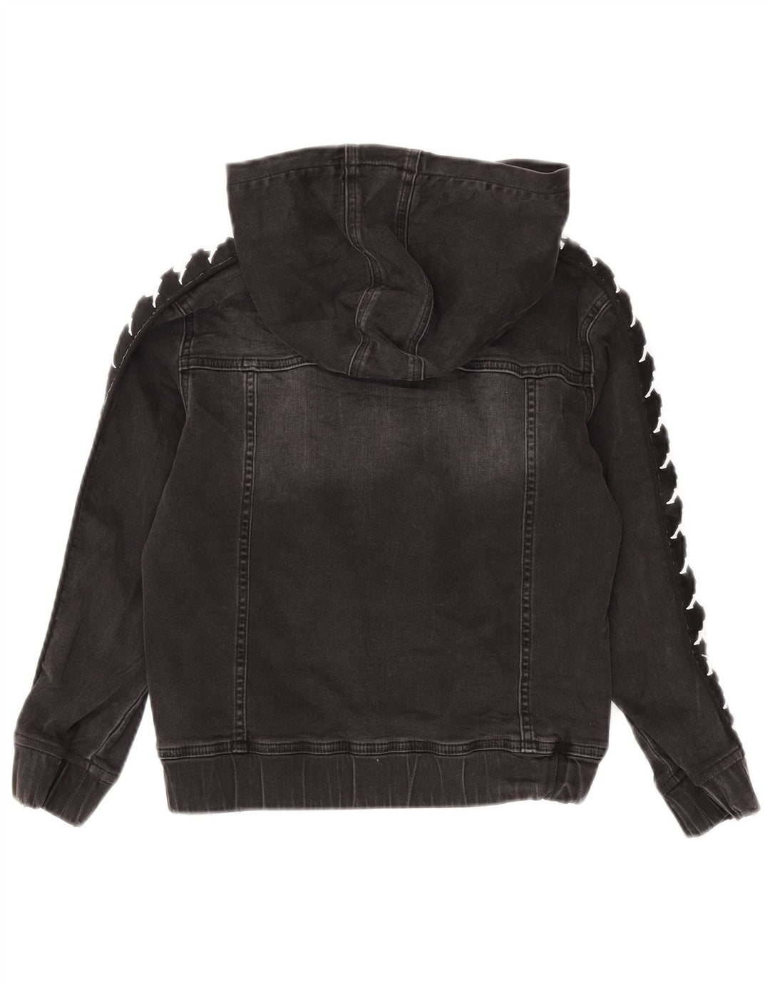 Jaqueta jeans com capuz gráfico Kappa Boys 7-8 anos cinza