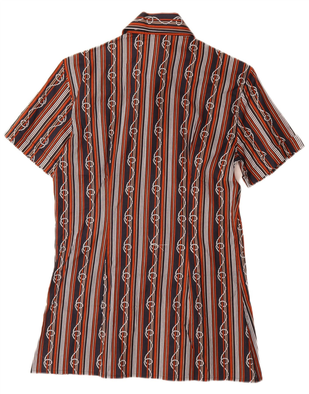 Camisa masculina de manga curta Mass tamanho 15 1/2 39 médio preto listrado